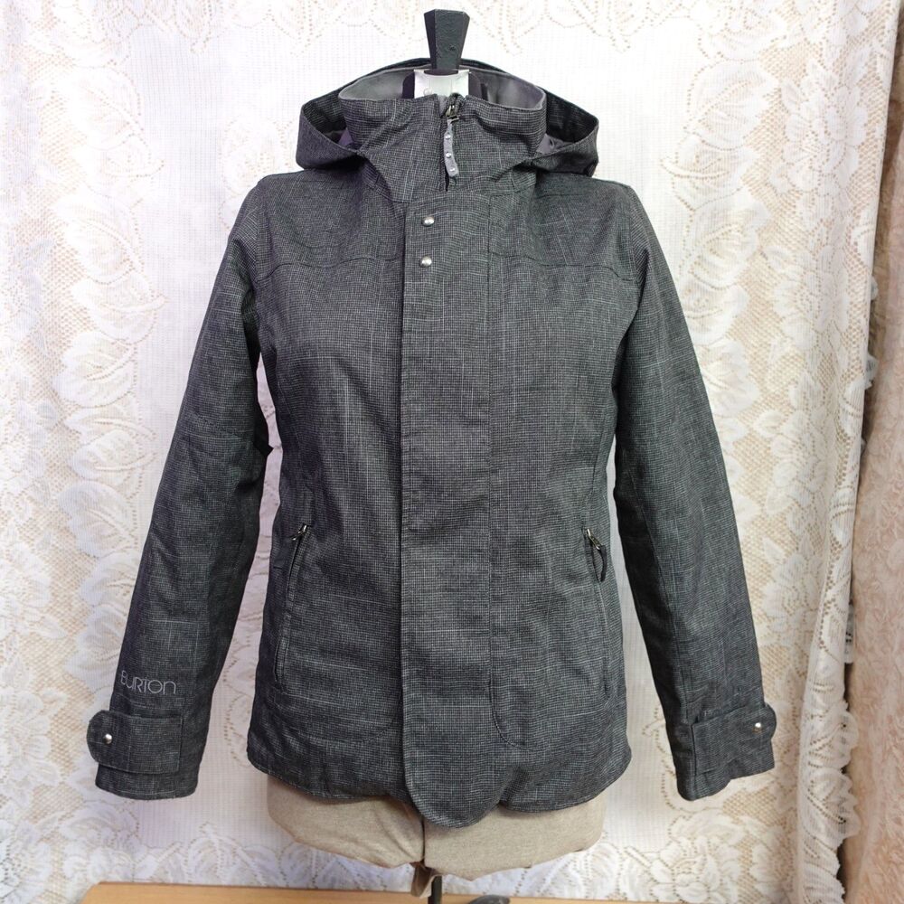 Burton DryRide Coat Womens Sz Small Gray Ski Jacket Snowboard Shell Outdoors